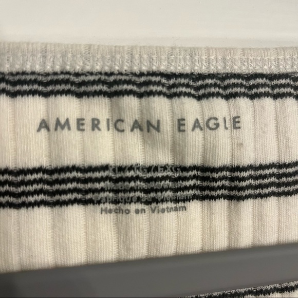 American Eagle Striped Crop Tee - Picture 3 of 4